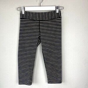 Ivivva by Lululemon Girls Rhythmic Crop Leggings Stripe 12